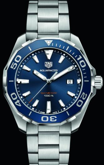 Vigilanza Di Automatiche Tag Imitazioni Heuer Aquaracer Cronografo Quadrante Blu