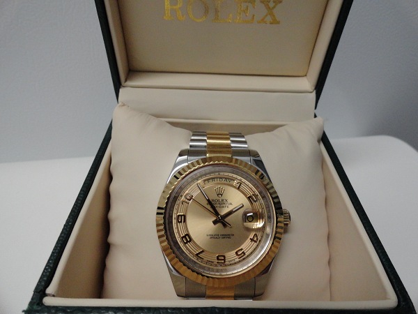 Repliche Rolex Two Tone Day Date Con Quadrante Champagne